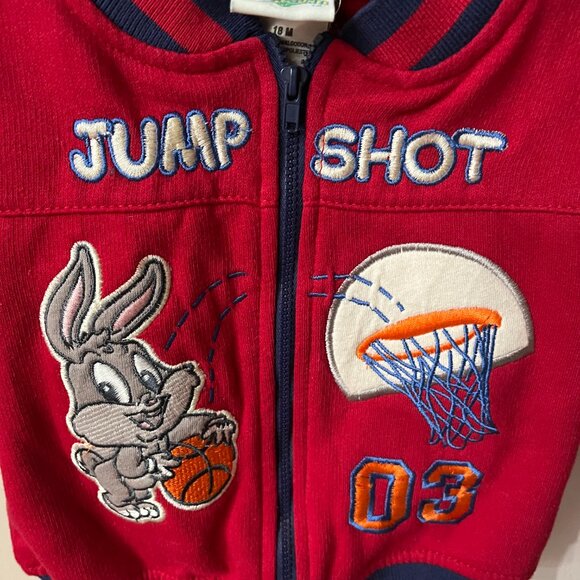 VTG Warner Bros Looney Tunes Toddler 18M  Zipper Sweatshirt - Picture 3 of 6
